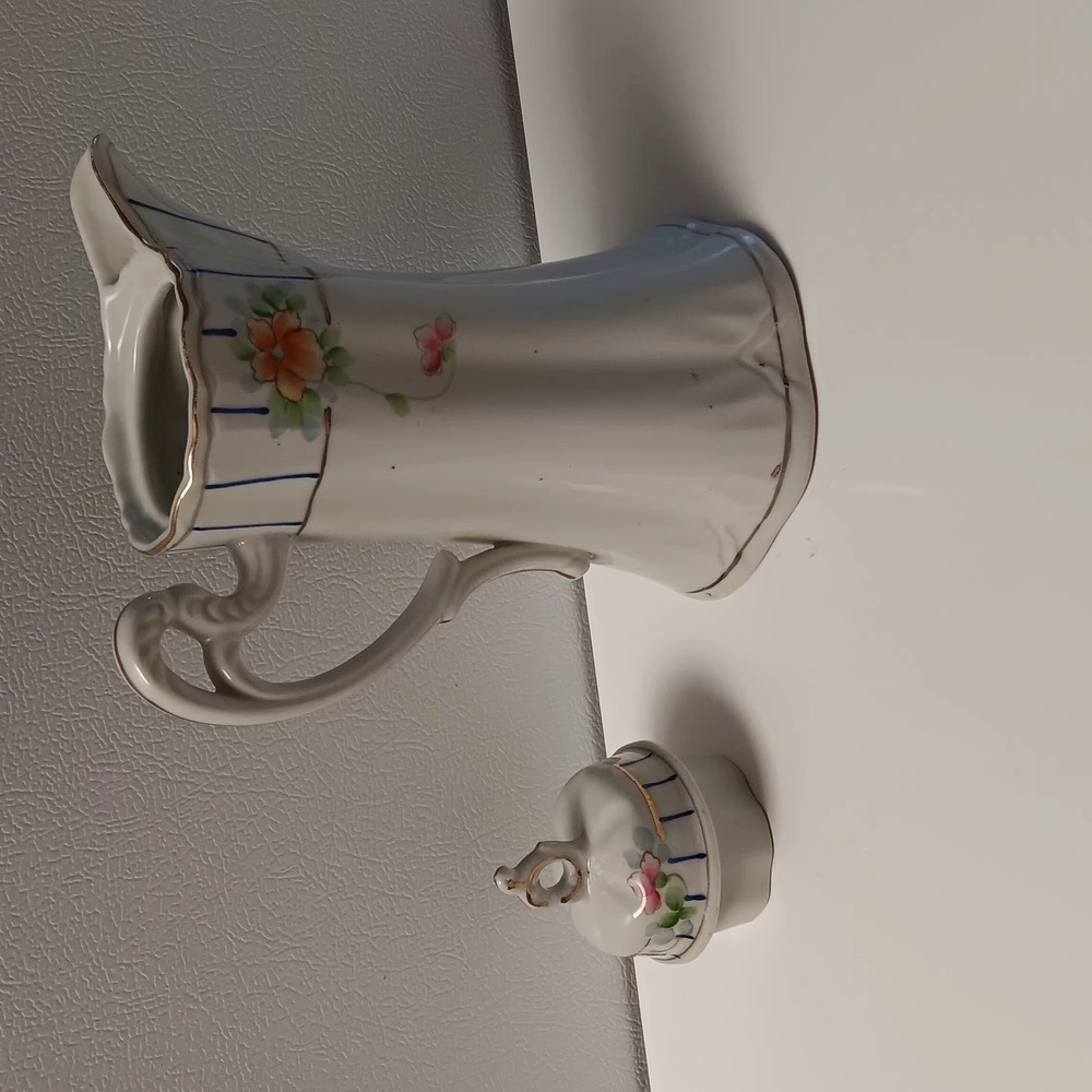 Antique china hot chocolate pot